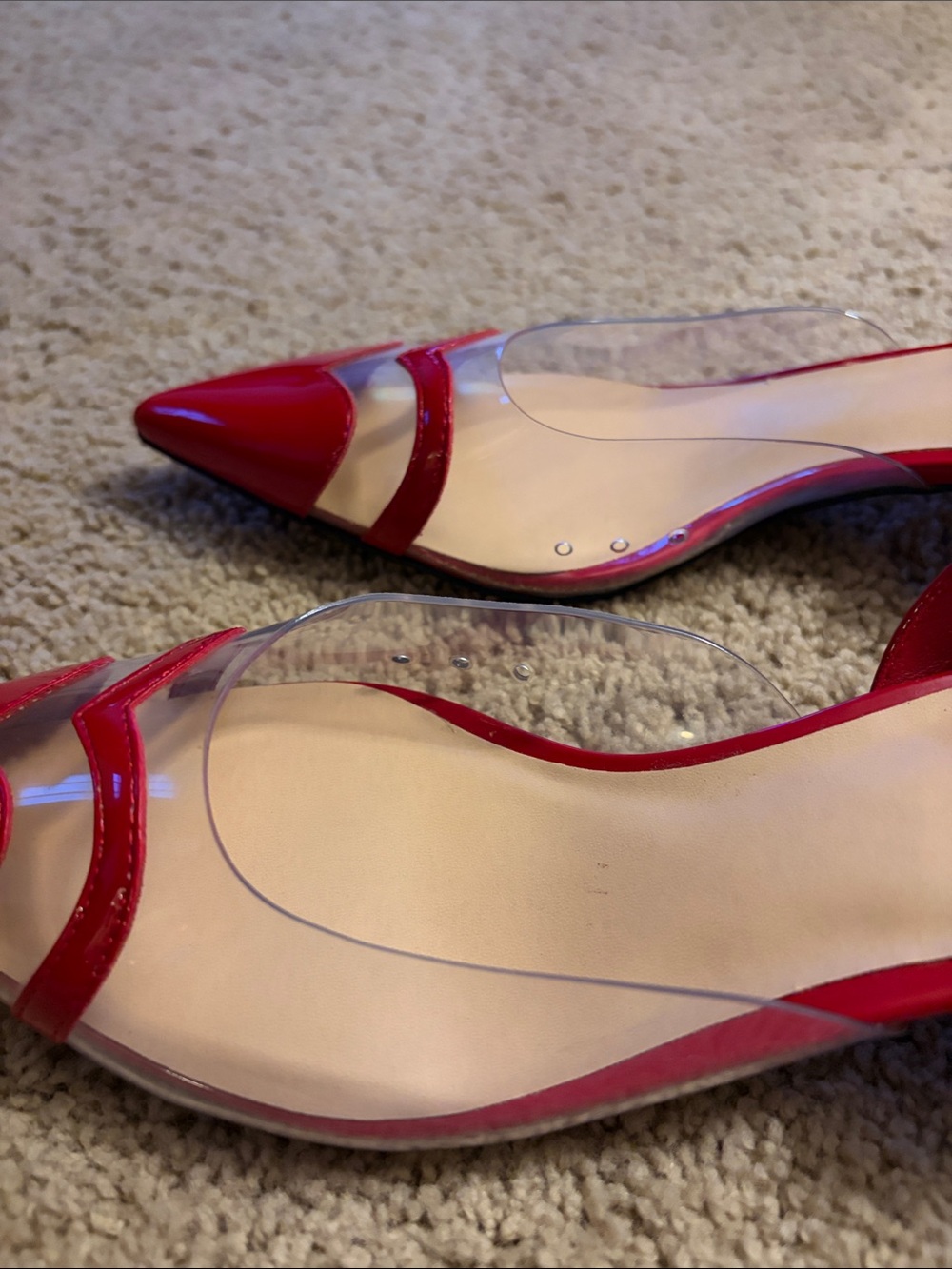 NWT A New Day Eleanor Red Heart Kitten Heel Slingback Sandal size 8 - Picture 2 of 10